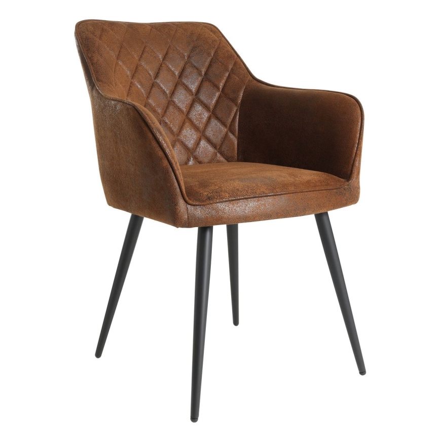 Eglo - Chaise de salle à manger 81,5x63 cm marron