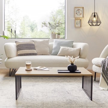 Eglo 424801 - Couchtisch AUKSIDE 53,5 x 100 cm braun/schwarz