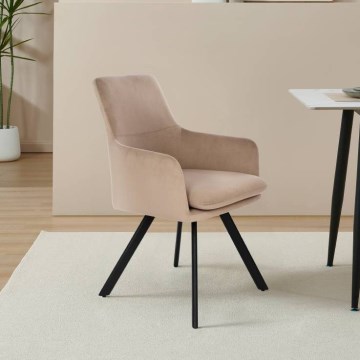 Eglo 424942 - Fauteuil APALIT 86x60 cm beige/noir