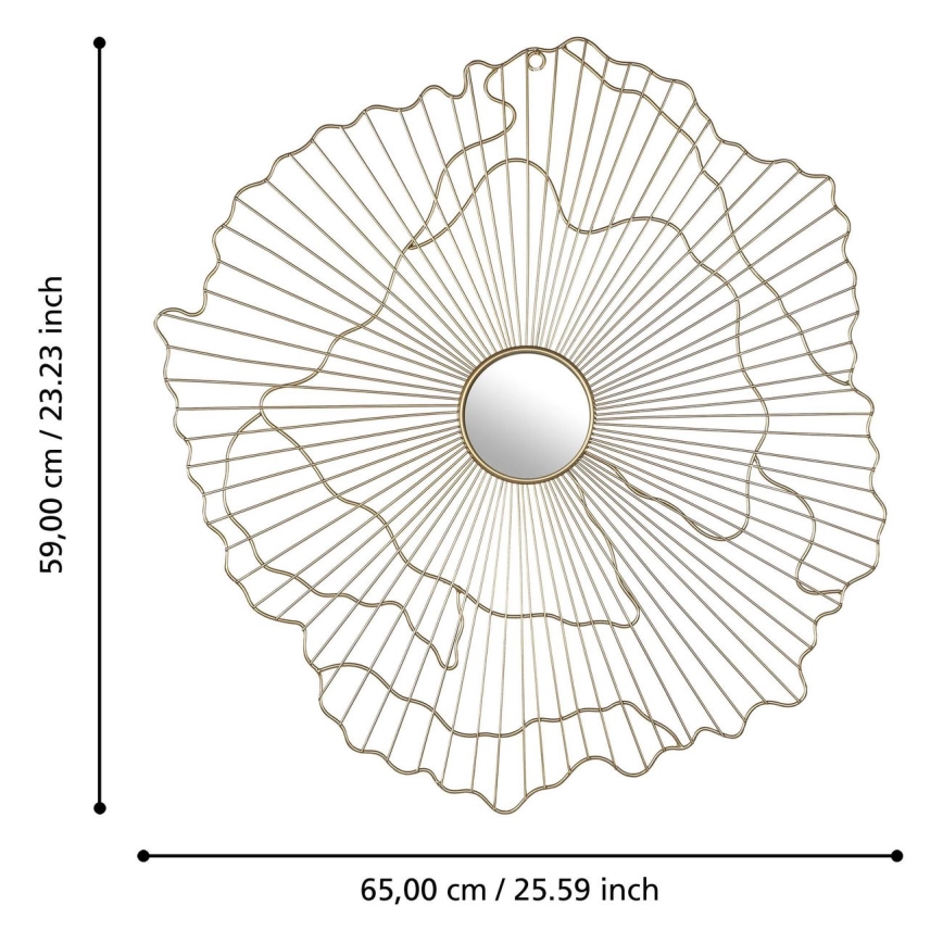 Eglo - Wandspiegel 59x65 cm golden