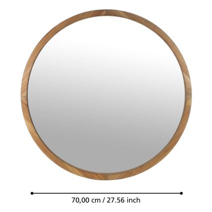 Eglo - Wandspiegel d 70 cm braun