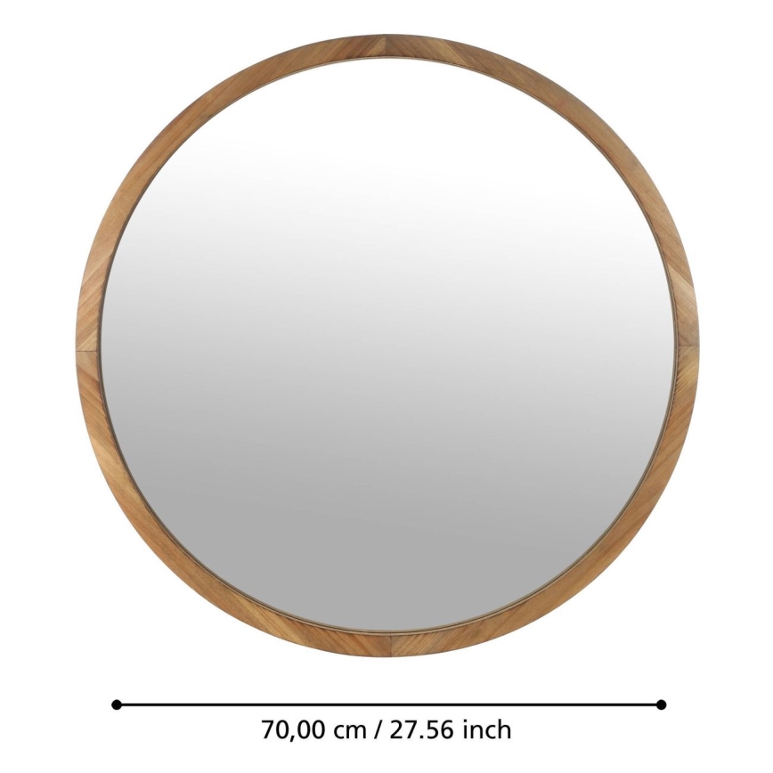 Eglo - Wandspiegel d 70 cm braun