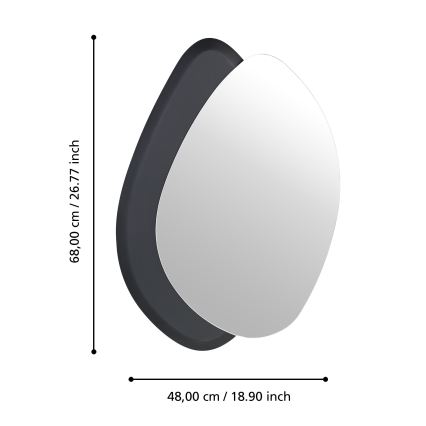 Eglo 425051 - Miroir mural LIOMA 68x48 cm sapin/noir