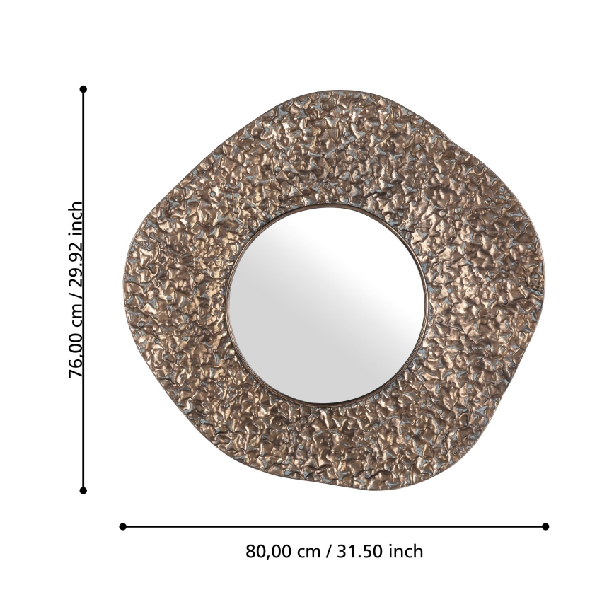 Eglo 425073 - Specchio da parete TOAMASINA 76x80 cm bronzo