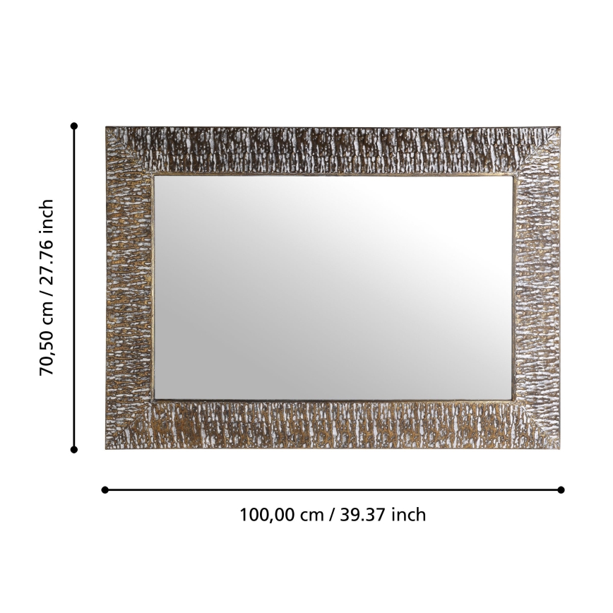 Eglo 425076 - Wandspiegel TOAMASINA 100x70,5 cm bronzefarben