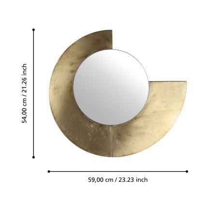 Eglo 425078 - Wandspiegel TOAMASINA 54 x 59 cm, goldfarben