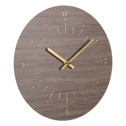 Eglo - Horloge murale 1xAA d. 30 cm marron