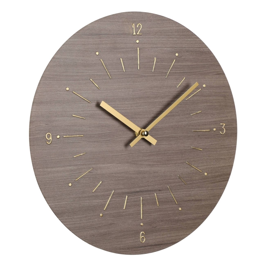 Eglo - Horloge murale 1xAA d. 30 cm marron