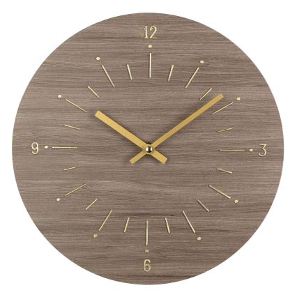 Eglo - Horloge murale 1xAA d. 30 cm marron