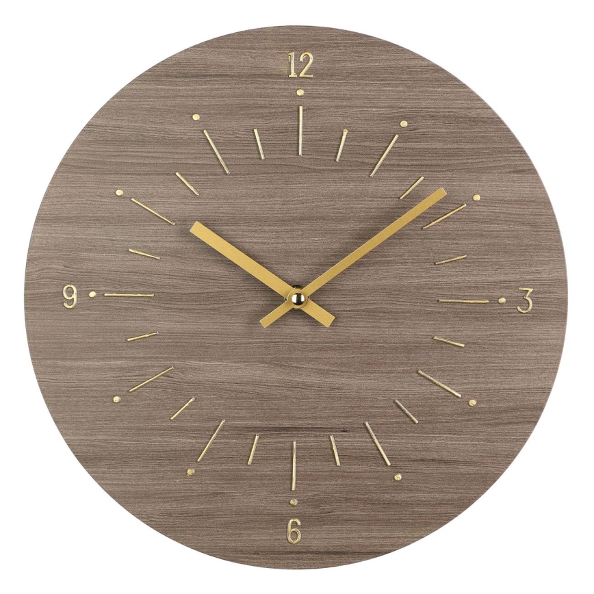 Eglo - Horloge murale 1xAA d. 30 cm marron