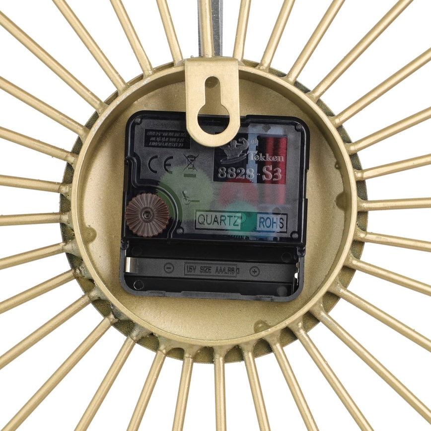 Eglo - Orologio da parete 1xAA 50x50 cm oro