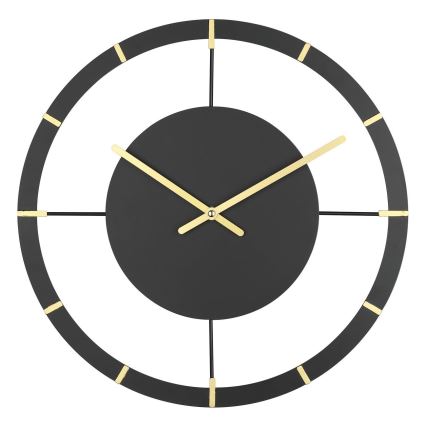 Eglo - Orologio da parete 1xAA diametro 40 cm nero/oro