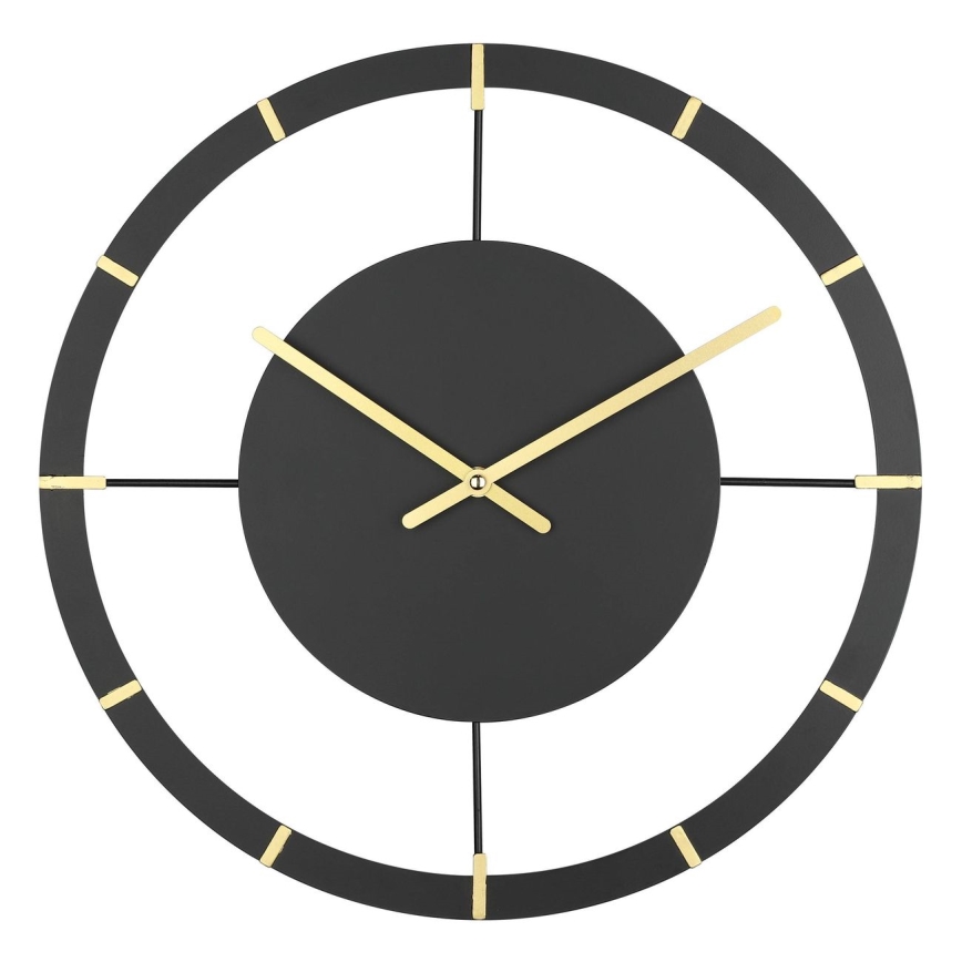 Eglo - Orologio da parete 1xAA diametro 40 cm nero/oro