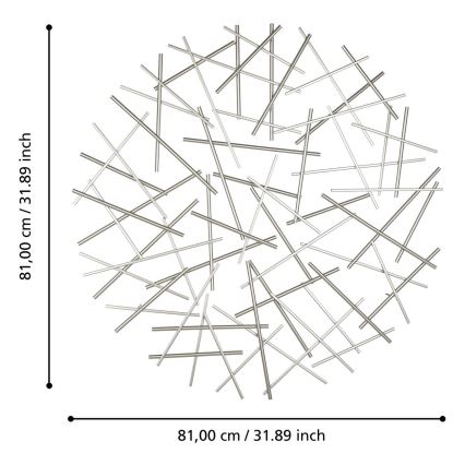 Eglo -  Decorazione da muro diametro 81 cm cromo opaco