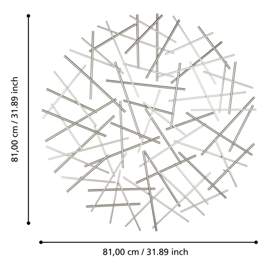 Eglo -  Decorazione da muro diametro 81 cm cromo opaco