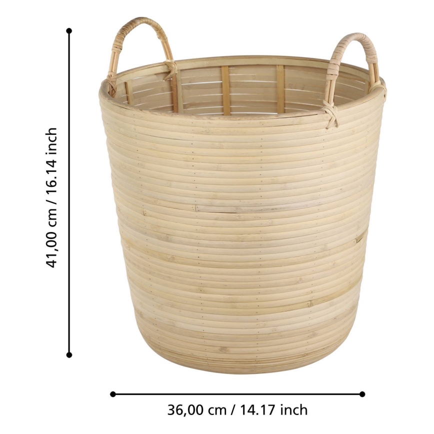 Eglo - Cestino decorativo 41x36 cm rattan