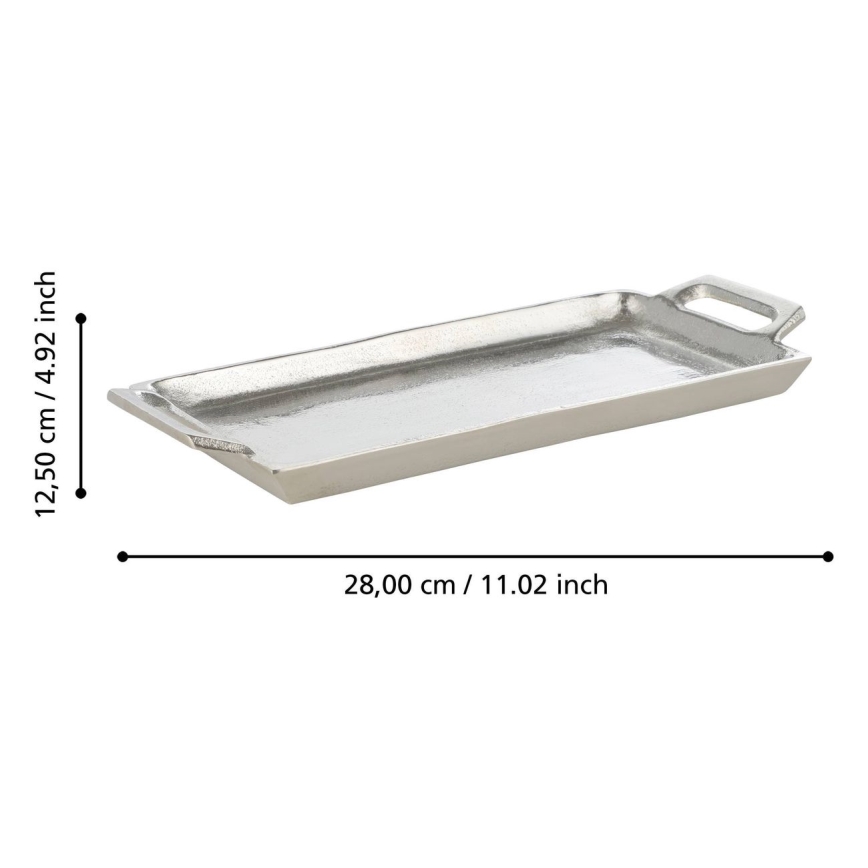 Eglo - Vassoio decorativo 12,5x28,5 cm cromo