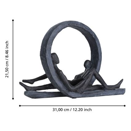 Eglo - Decorazione di metallo 21,5x31 cm resina