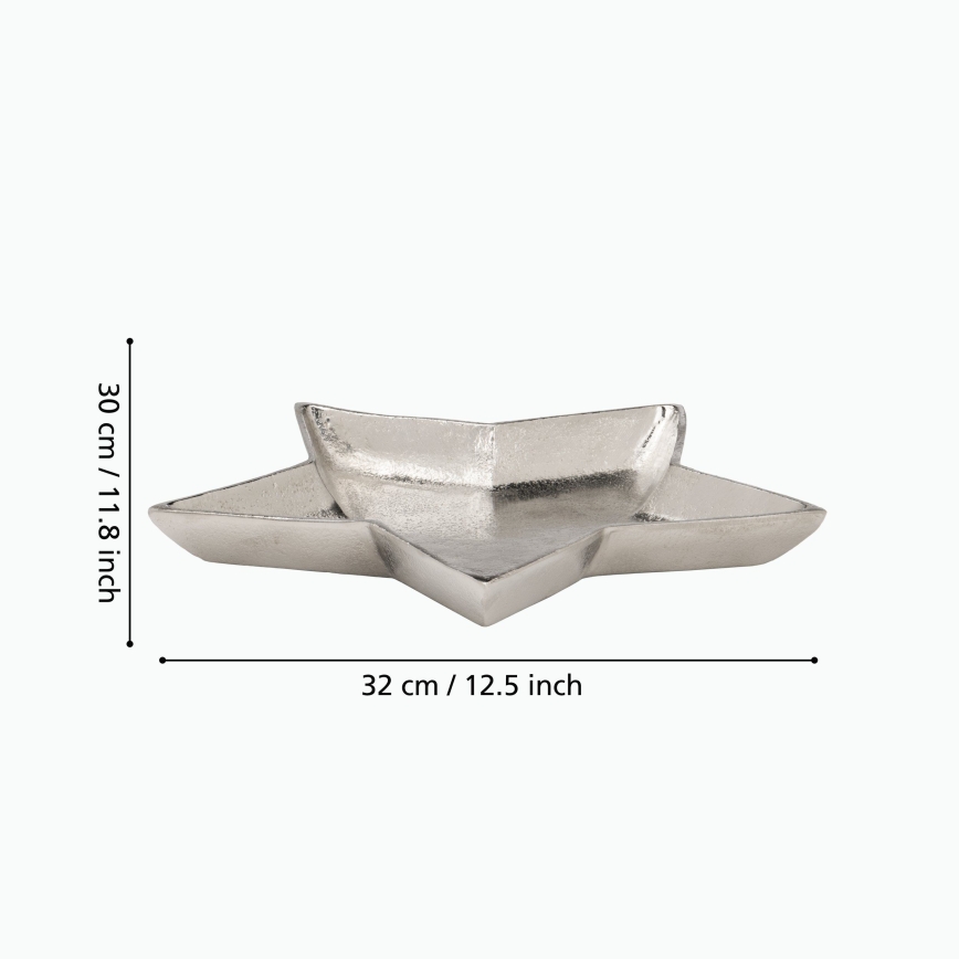 Eglo 427425 - Vassoio decorativo AMBOLOSY 30x32 cm argento