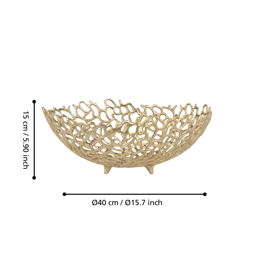 Eglo 427496 - Ciotola decorativa KIMITSU Ø 40 cm dorata