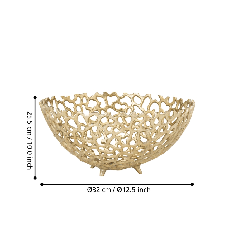 Eglo 427497 - Dekoschale KIMITSU Ø 32 cm, goldfarben
