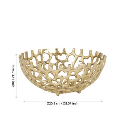 Eglo - Plateau décoratif d. 20,5 cm doré