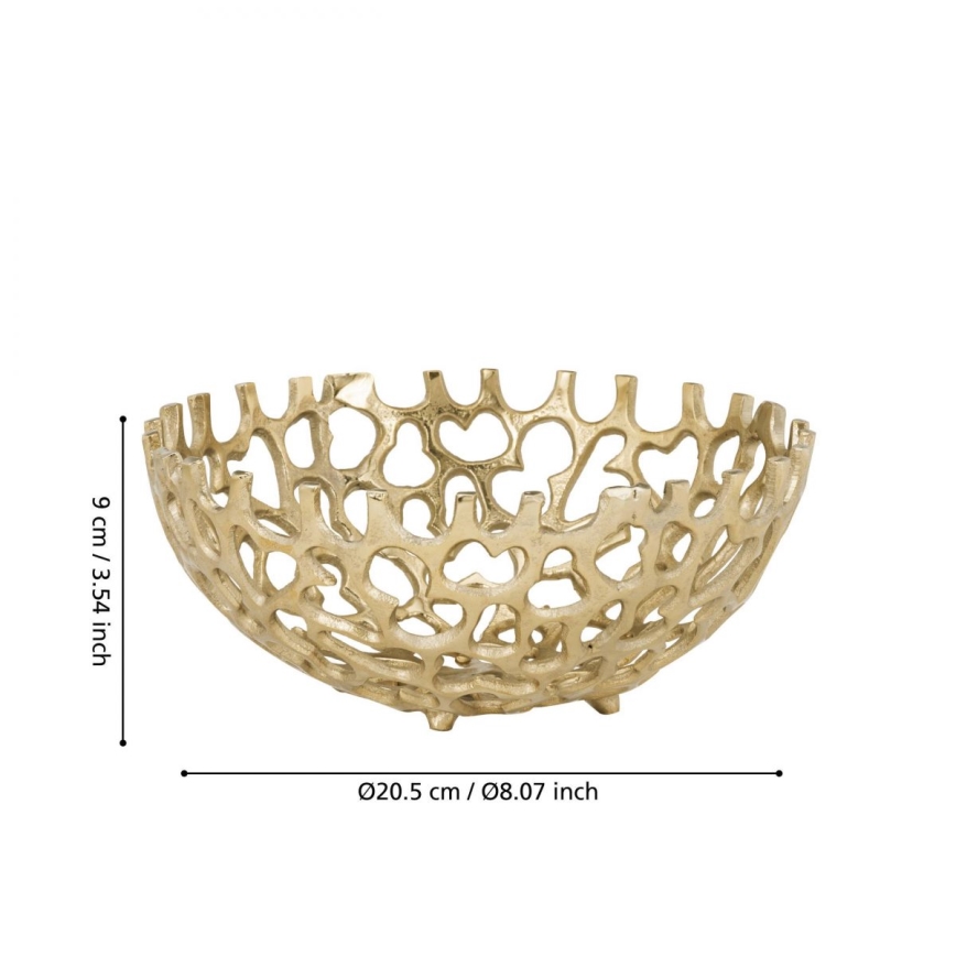 Eglo - Plateau décoratif d. 20,5 cm doré