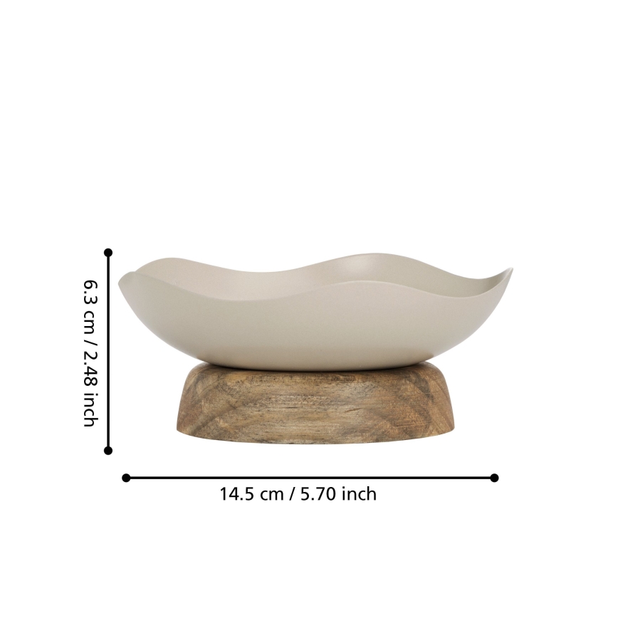 Eglo - Vassoio decorativo diametro 14,5 cm beige