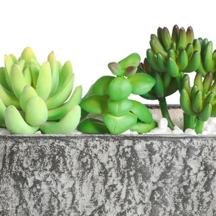 Eglo - Pianta artificiale in vaso da fiori 14,5x17,8 cm pianta grassa