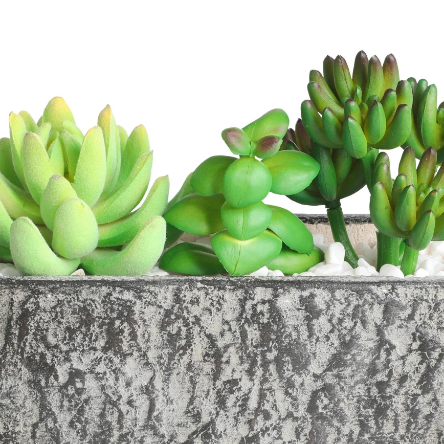 Eglo - Plante artificielle dans un pot de fleurs 14,5x17,8 cm succulent