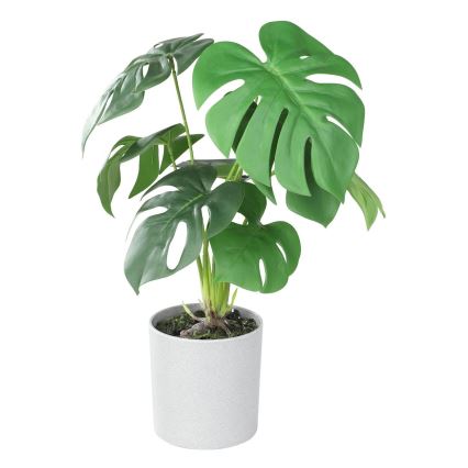 Eglo - Pianta artificiale in vaso da fiori 42x30 cm monstera