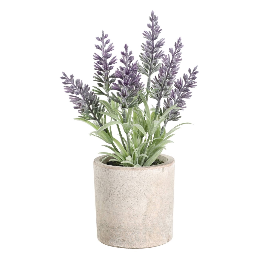 Eglo - Plante artificielle dans un pot de fleurs 22x8 cm lavande