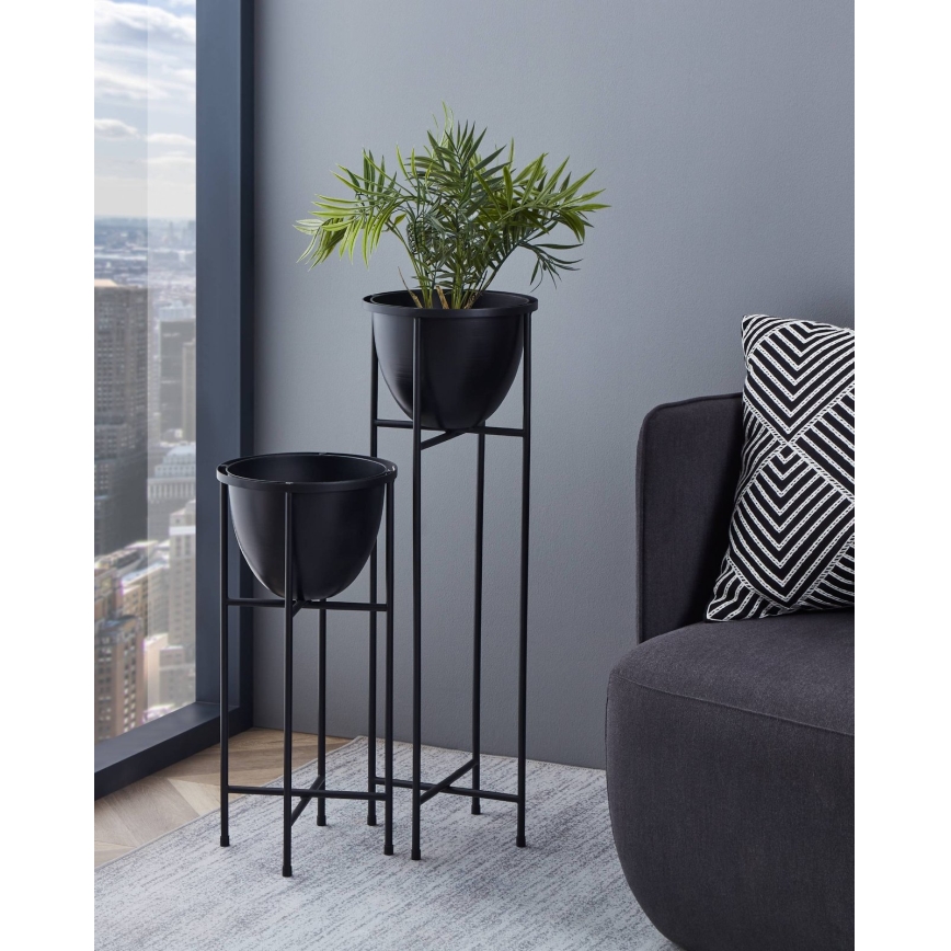 Eglo - Metall-Blumentopf 73x23,5 cm schwarz