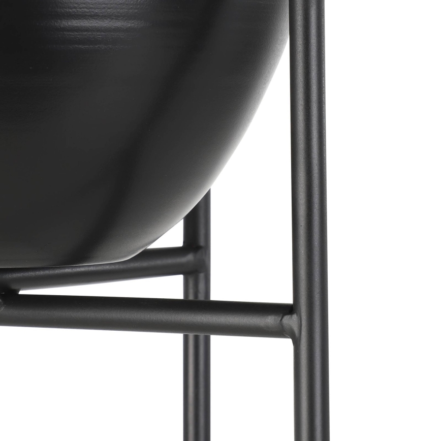 Eglo - Vaso da fiori in metallo 73x23,5 cm nero