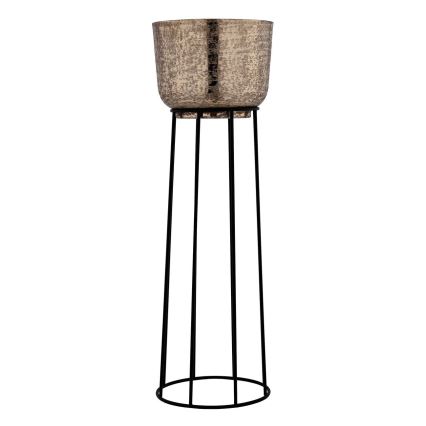 Eglo - SET 3x Vaso da fiori in metallo nero/oro