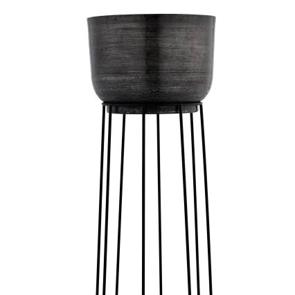 Eglo - SET 3x Metall-Blumentopf schwarz