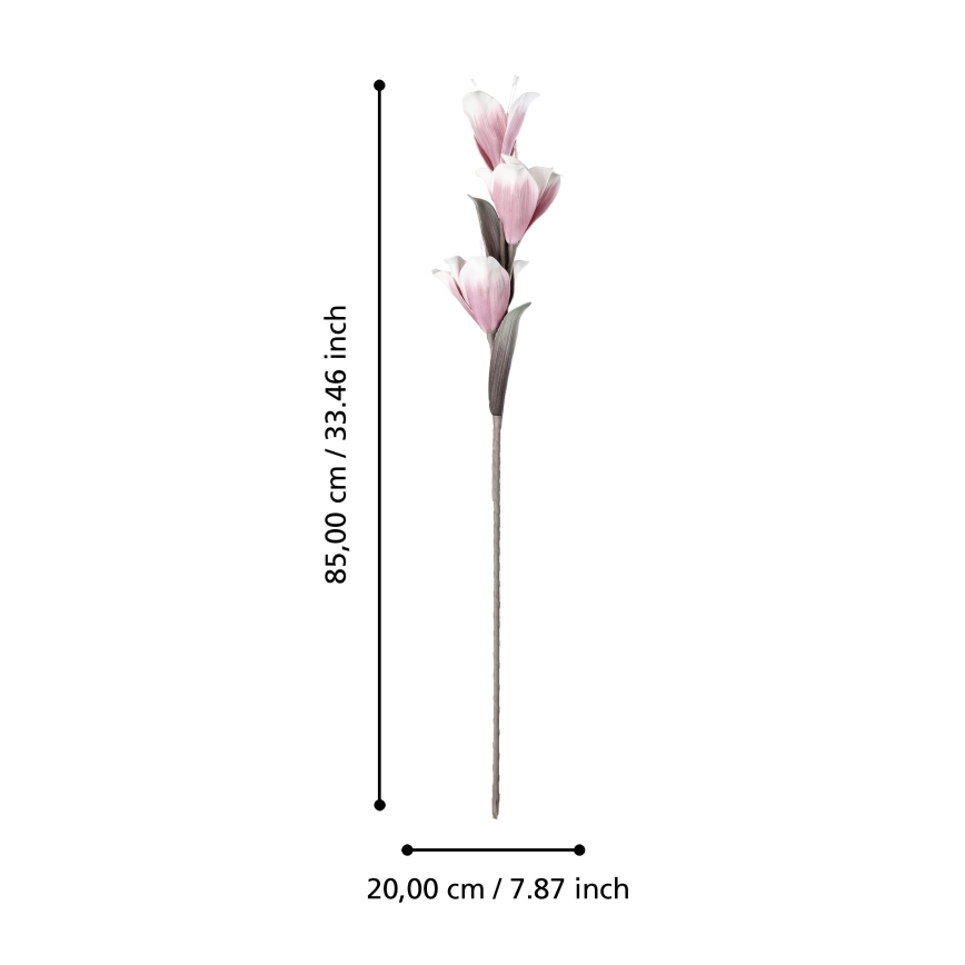 Eglo - Fleur artificielle 85 cm rose