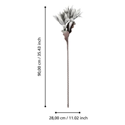 Eglo - Fiore artificiale 90 cm grigio