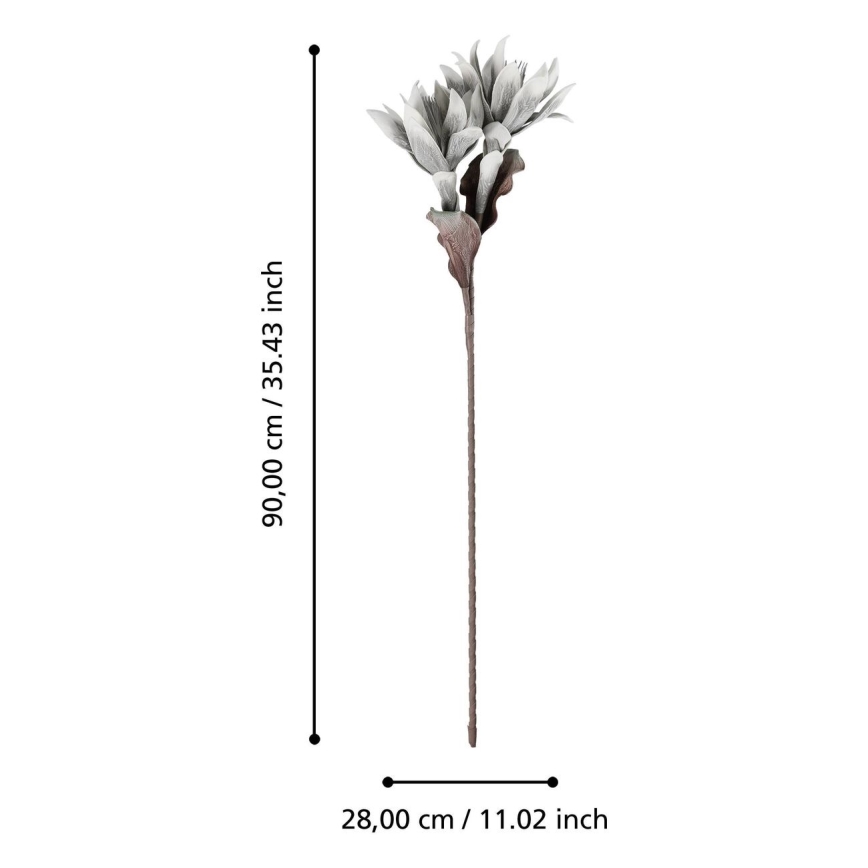 Eglo - Fiore artificiale 90 cm grigio