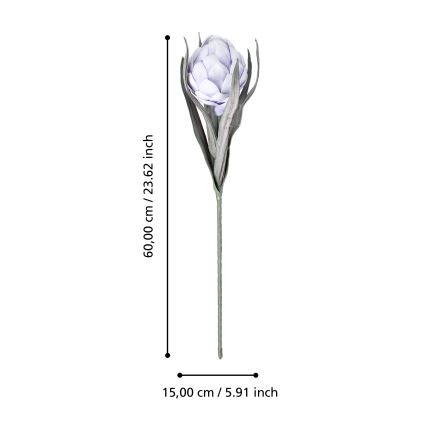 Eglo - Fiore artificiale 60 cm viola