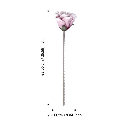 Eglo - Fiore artificiale 65 cm rosa