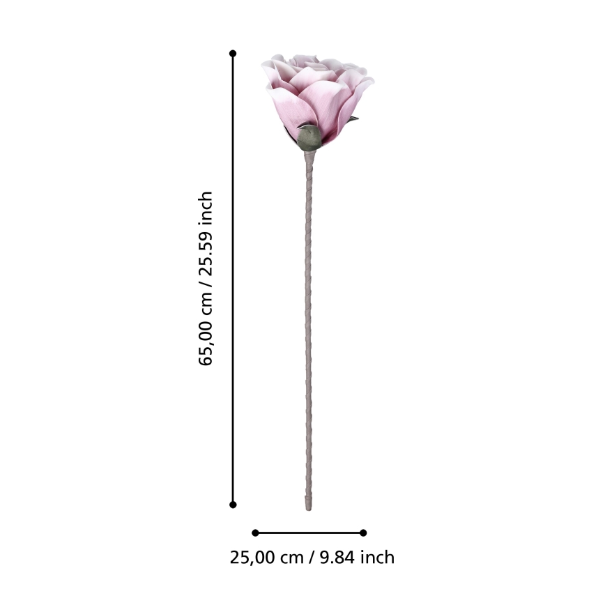 Eglo - Fiore artificiale 65 cm rosa