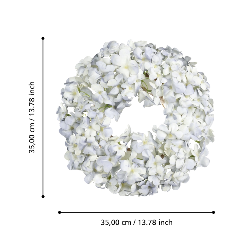 Eglo - Corona di fiori artificiali diametro 35 cm blu