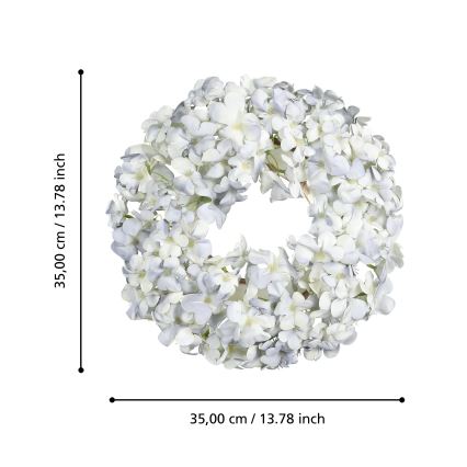 Eglo - Kranz aus Kunstblumen d 35 cm blau