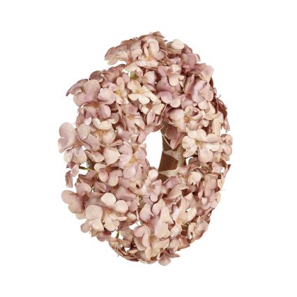 Eglo - Corona di fiori artificiali diametro 35 cm rosa