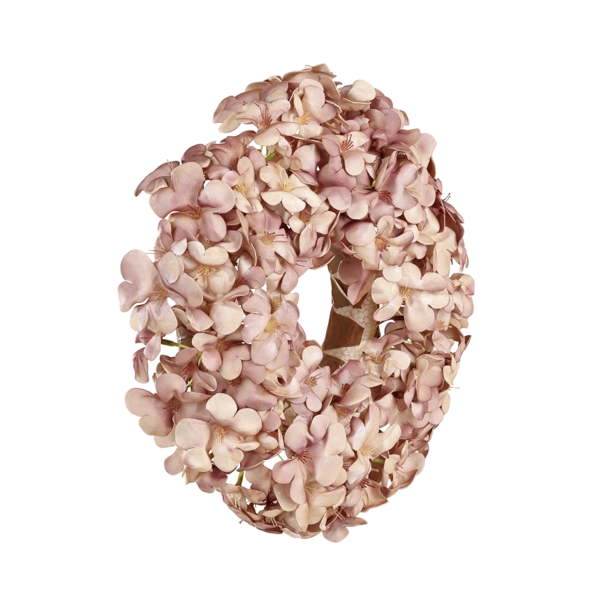 Eglo - Corona di fiori artificiali diametro 35 cm rosa