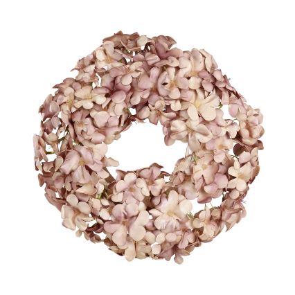 Eglo - Corona di fiori artificiali diametro 35 cm rosa