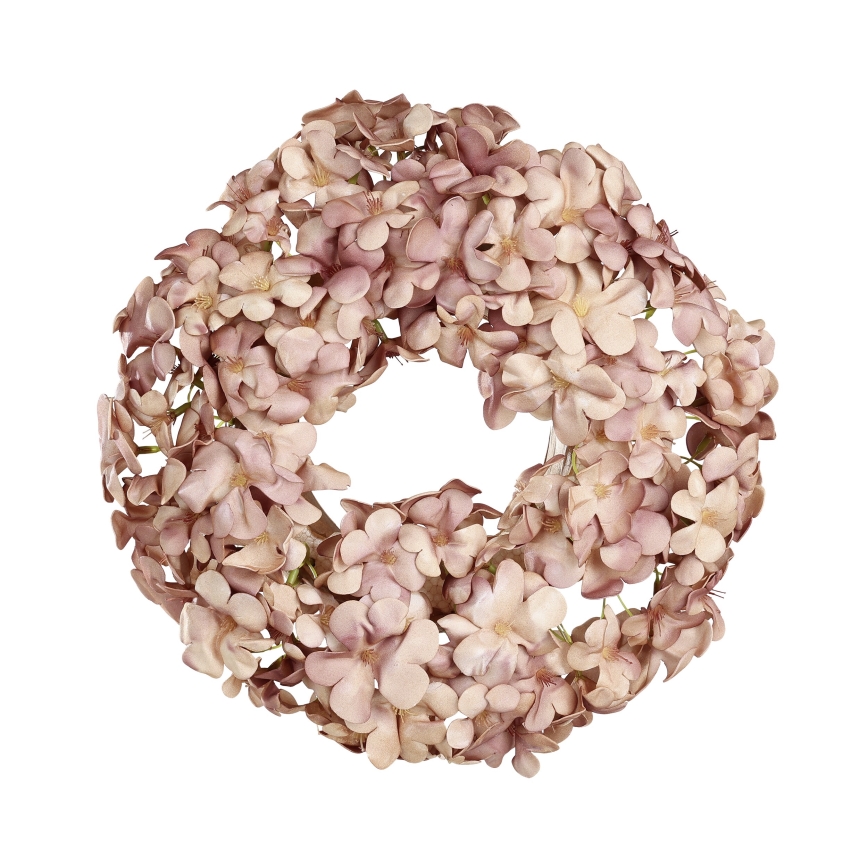 Eglo - Corona di fiori artificiali diametro 35 cm rosa