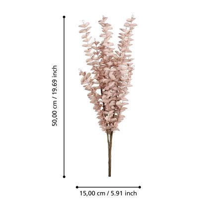 Eglo - Fiore artificiale 50 cm rosa