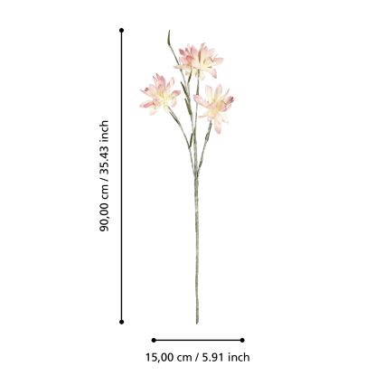 Eglo - Fiore artificiale 90 cm rosa